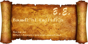 Baumöhl Emilián névjegykártya